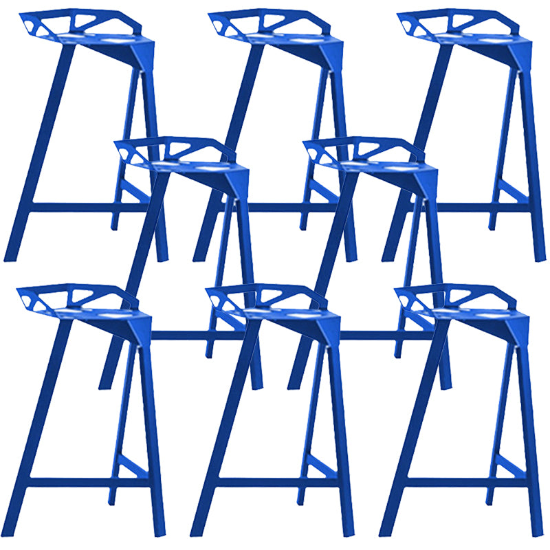 Industrial Low Back Counter Stools Metal Counter Height Stools for Home Use