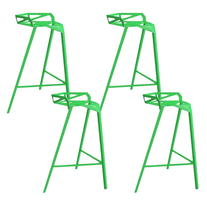 Industrial Low Back Counter Stools Metal Counter Height Stools for Home Use