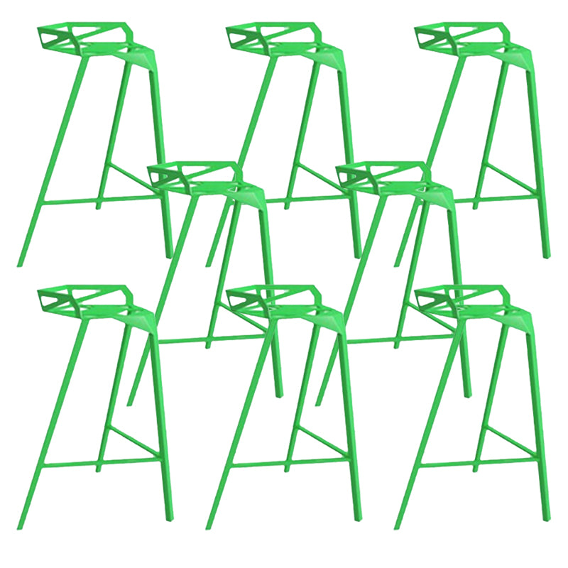 Industrial Low Back Counter Stools Metal Counter Height Stools for Home Use