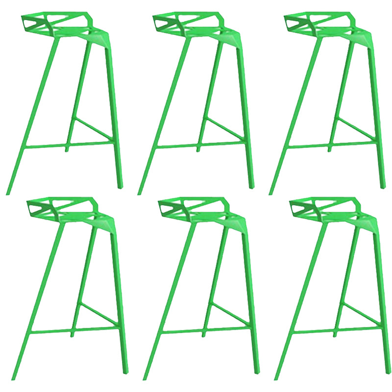 Industrial Low Back Counter Stools Metal Counter Height Stools for Home Use