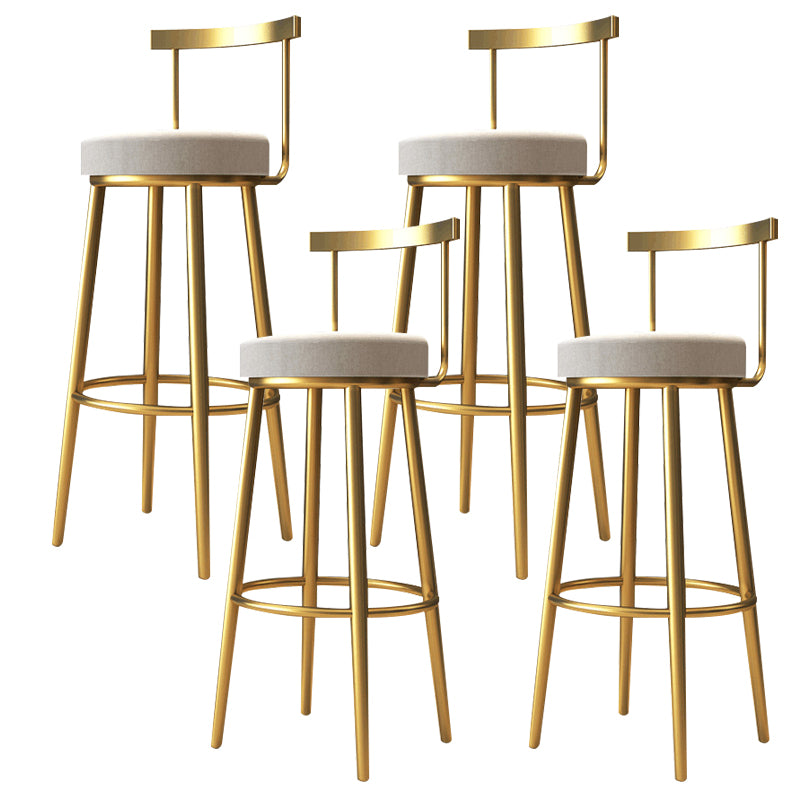 Nordic Bar-stool Round Seat Counter Bar Stool with Metal Legs for Home Use