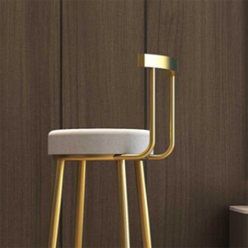 Nordic Bar-stool Round Seat Counter Bar Stool with Metal Legs for Home Use