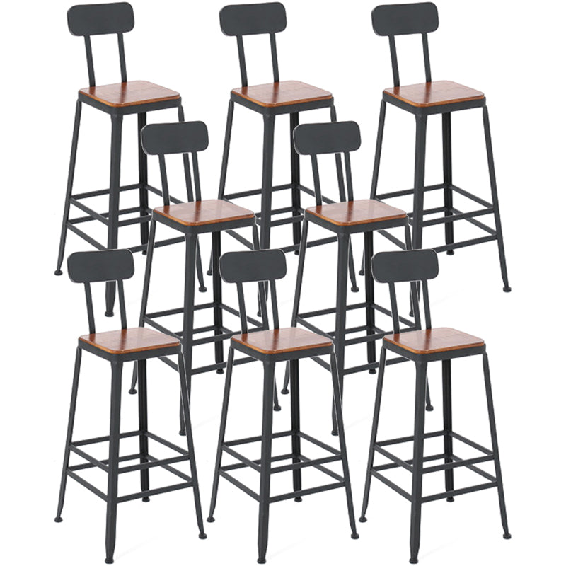 Contemporary Style Counter-height Stool Living Room Bar Stool with Metal Legs