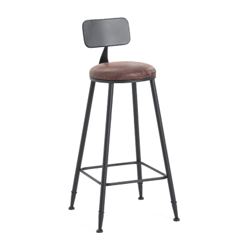 Contemporary Style Counter-height Stool Living Room Bar Stool with Metal Legs