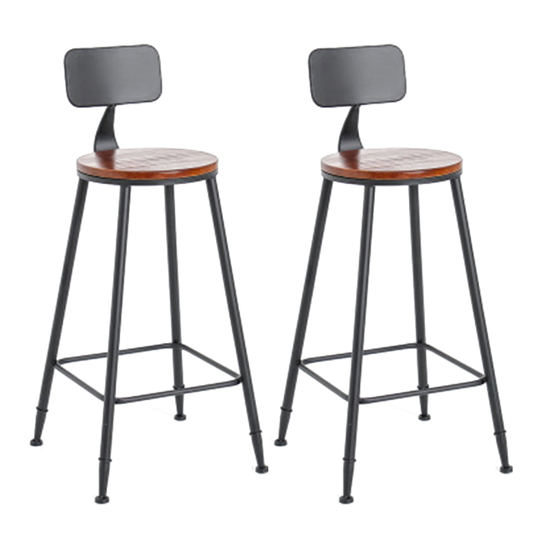 Contemporary Style Counter-height Stool Living Room Bar Stool with Metal Legs