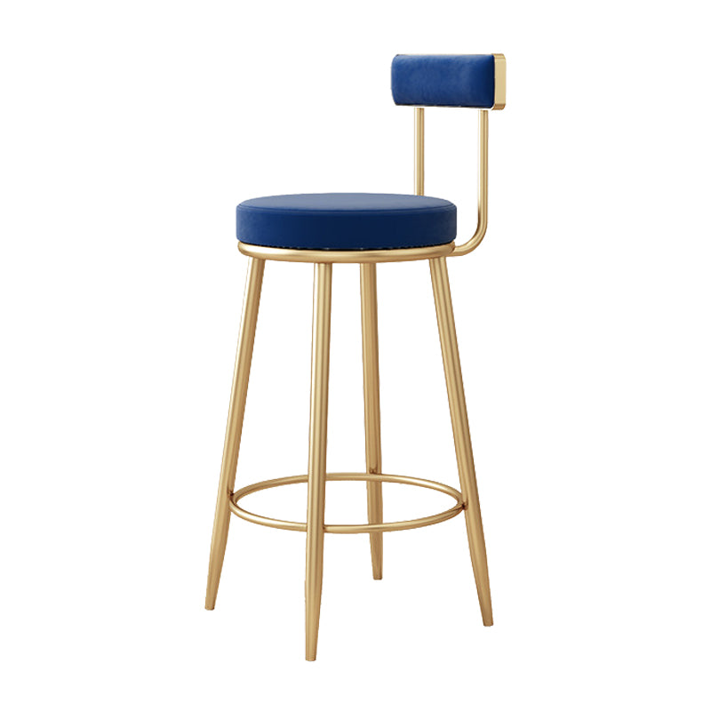 Modern Style Upholstered Counter Stool Round Living Room Bar Stool