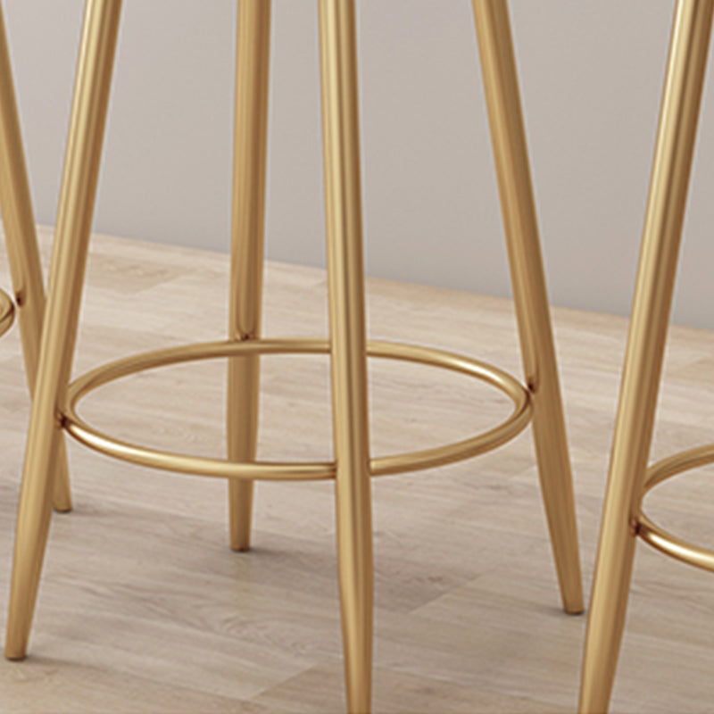 Modern Style Upholstered Counter Stool Round Living Room Bar Stool