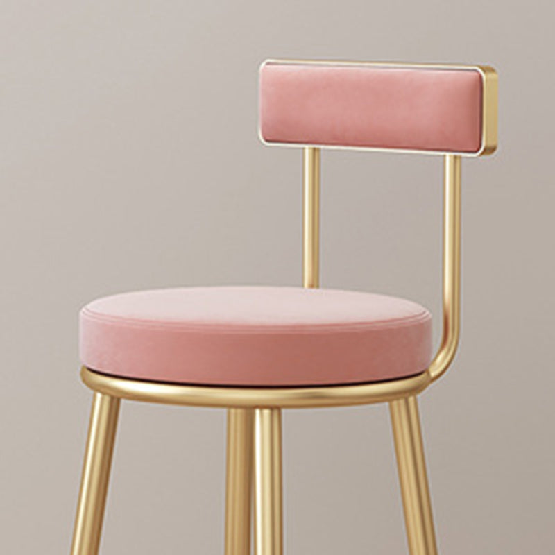 Modern Style Upholstered Counter Stool Round Living Room Bar Stool