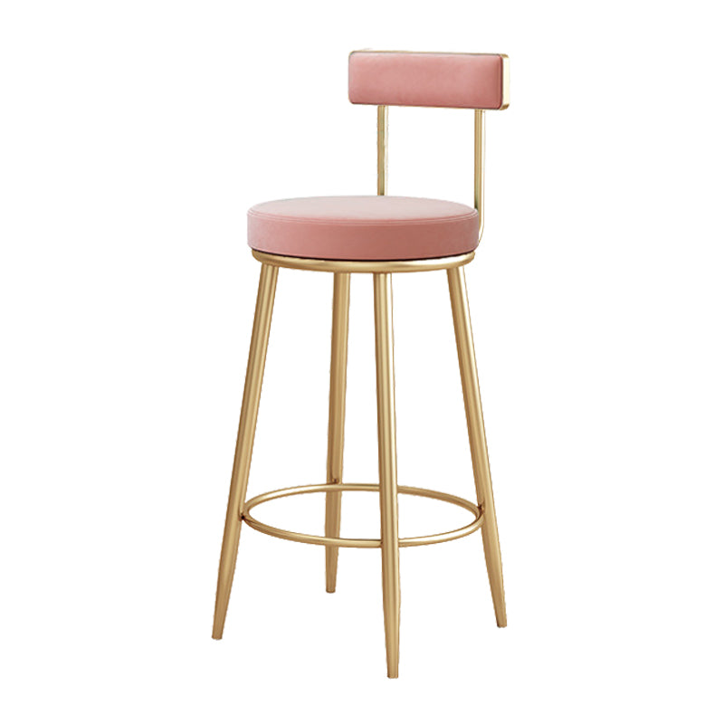 Modern Style Upholstered Counter Stool Round Living Room Bar Stool