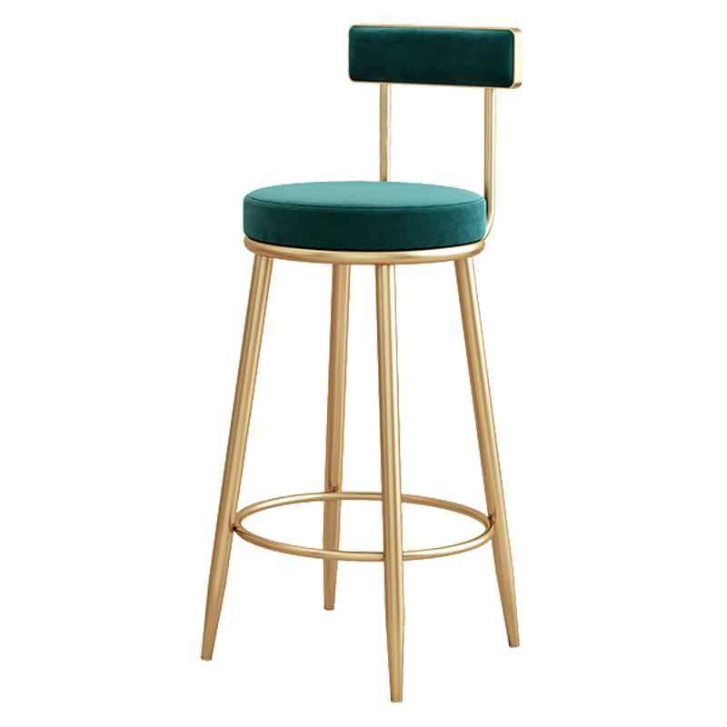 Modern Style Upholstered Counter Stool Round Living Room Bar Stool