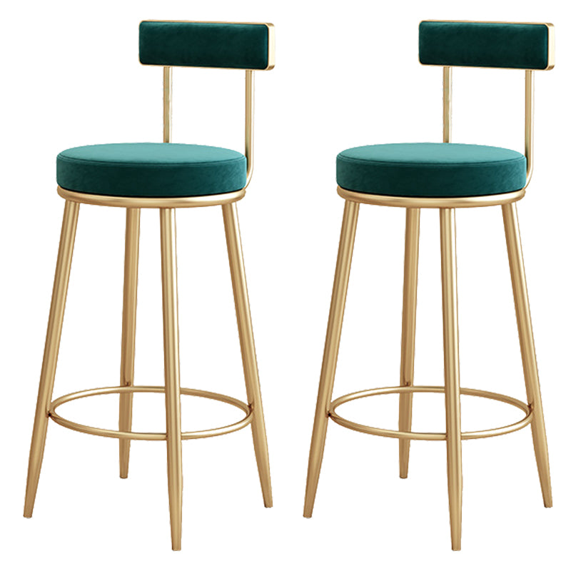 Modern Style Upholstered Counter Stool Round Living Room Bar Stool