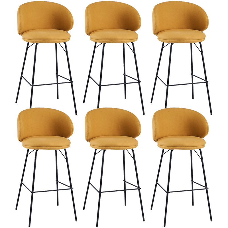 Modern Style Upholstered Counter Stool Low Back Bar Stool for Living Room
