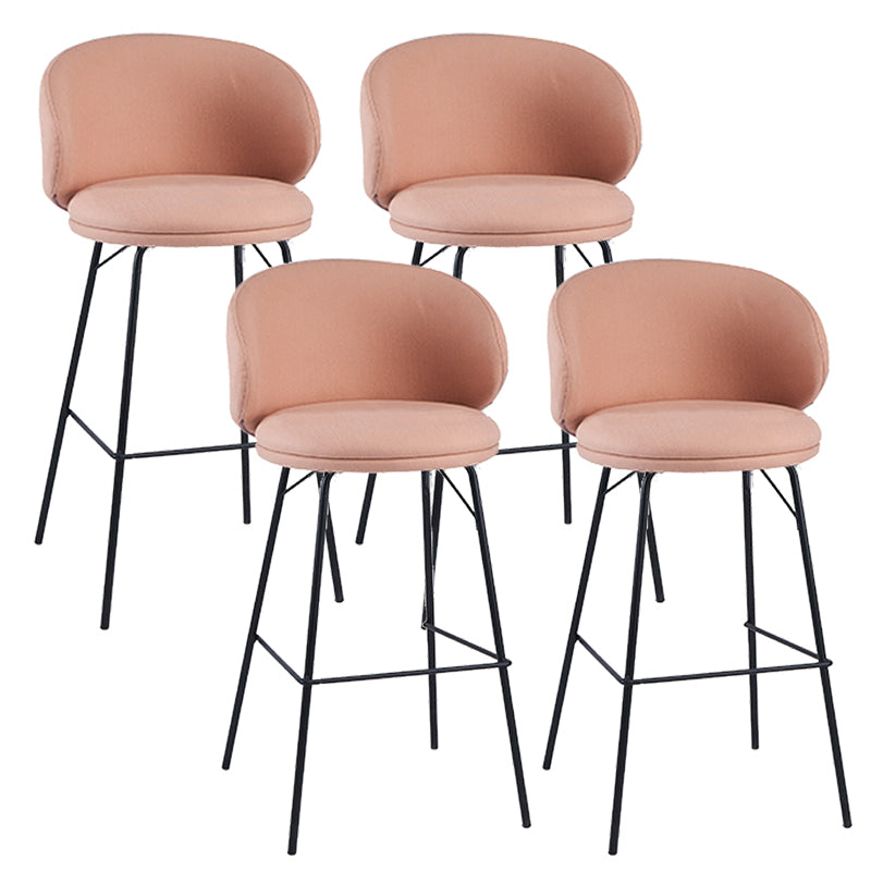 Modern Style Upholstered Counter Stool Low Back Bar Stool for Living Room