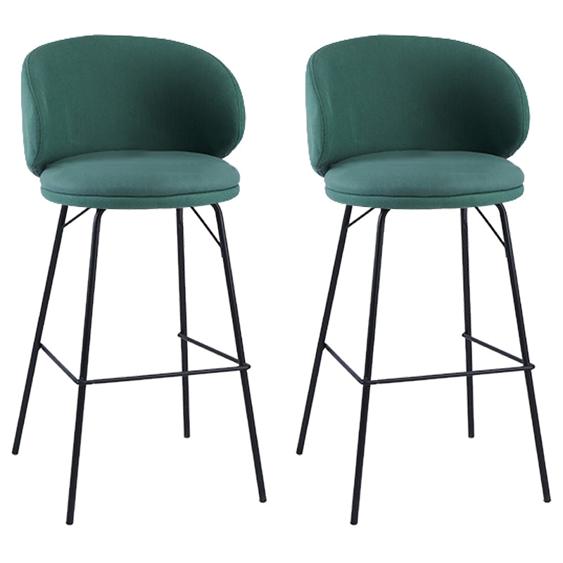 Modern Style Upholstered Counter Stool Low Back Bar Stool for Living Room