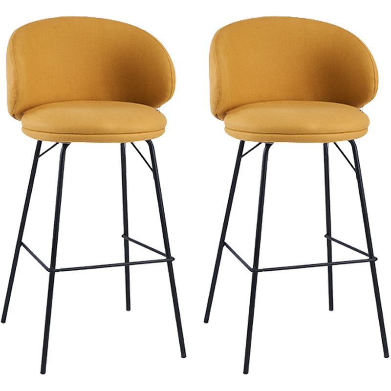 Modern Style Upholstered Counter Stool Low Back Bar Stool for Living Room