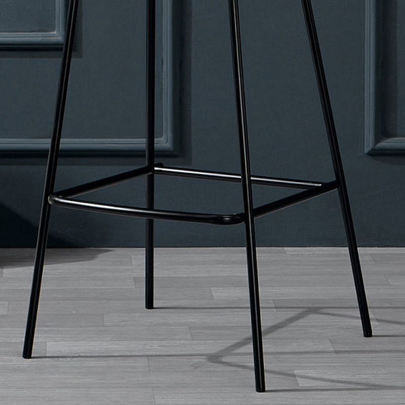 Contemporary Faux Leather Counter Stool Counter Height Bar Stool with Footrest