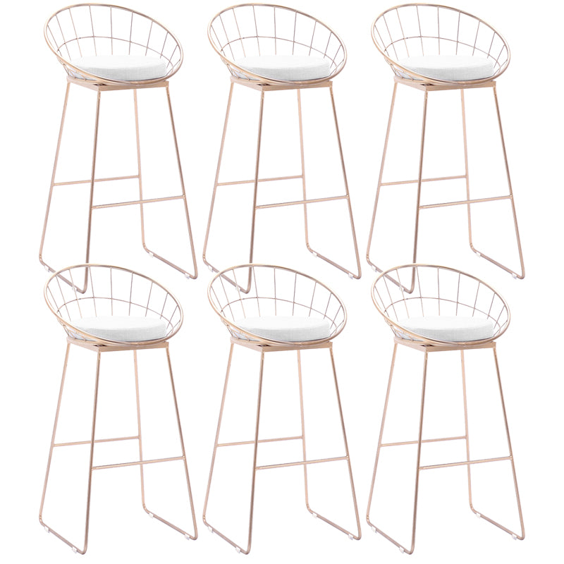 Scandinavian Style Counter Stool Upholstered Indoor Bar Stool with Footrest