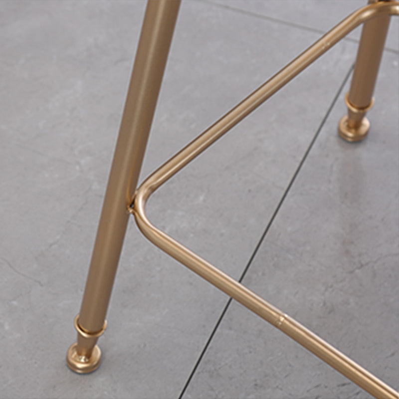 Scandinavian Style Counter Stool Upholstered Indoor Bar Stool with Footrest