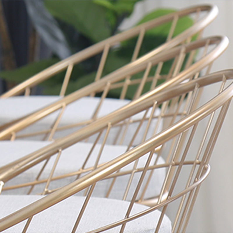 Scandinavian Style Counter Stool Upholstered Indoor Bar Stool with Footrest