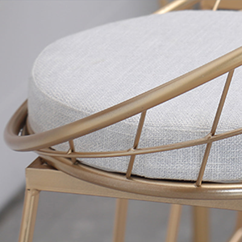 Scandinavian Style Counter Stool Upholstered Indoor Bar Stool with Footrest