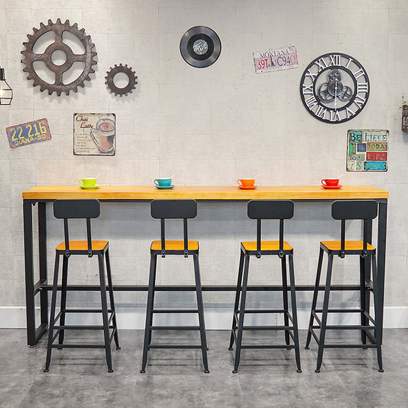 Contemporary Style Brown Barstool Low Back Bar Stool with Metal Legs