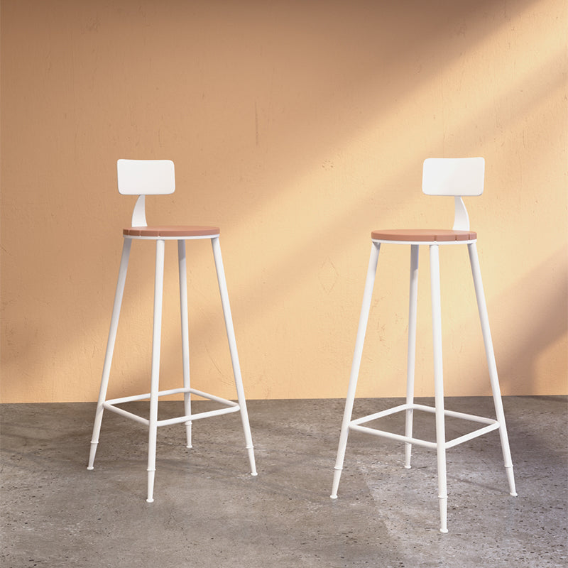 Metal Indoor/ Outdoor Counter Stools Modern Round Armless Bar Stool