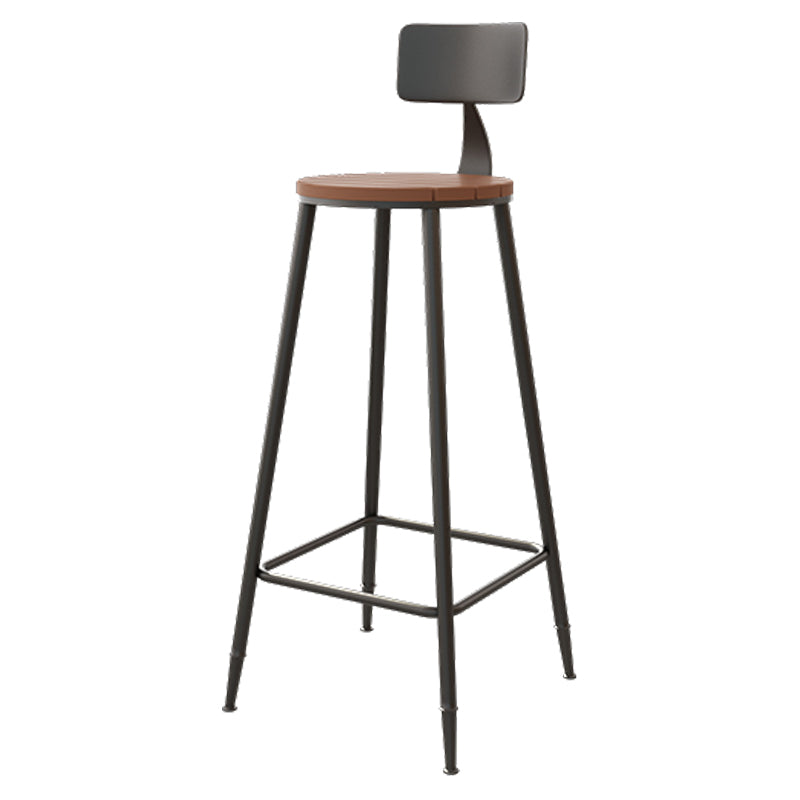 Metal Indoor/ Outdoor Counter Stools Modern Round Armless Bar Stool