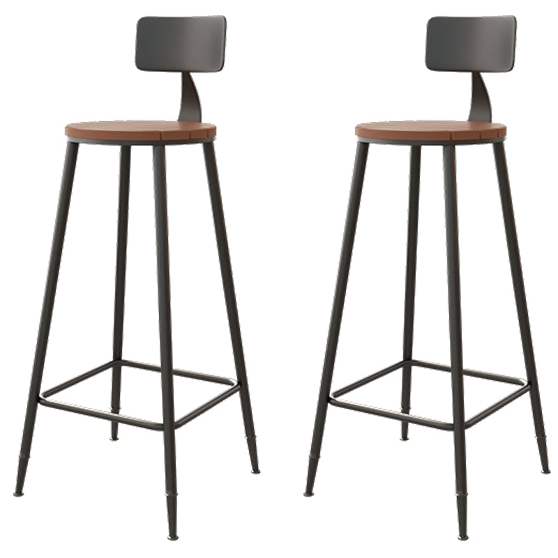 Metal Indoor/ Outdoor Counter Stools Modern Round Armless Bar Stool