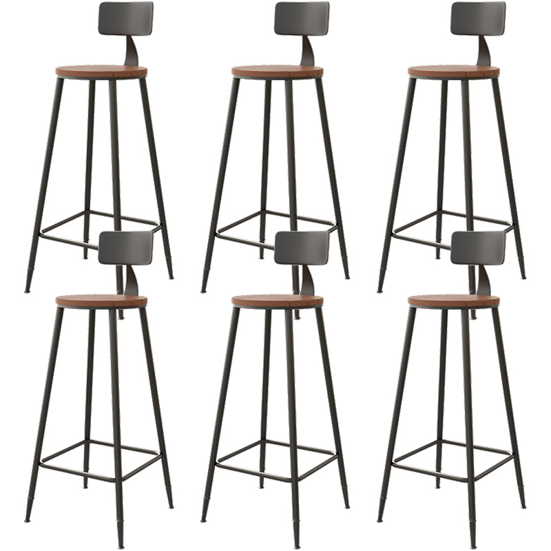 Metal Indoor/ Outdoor Counter Stools Modern Round Armless Bar Stool