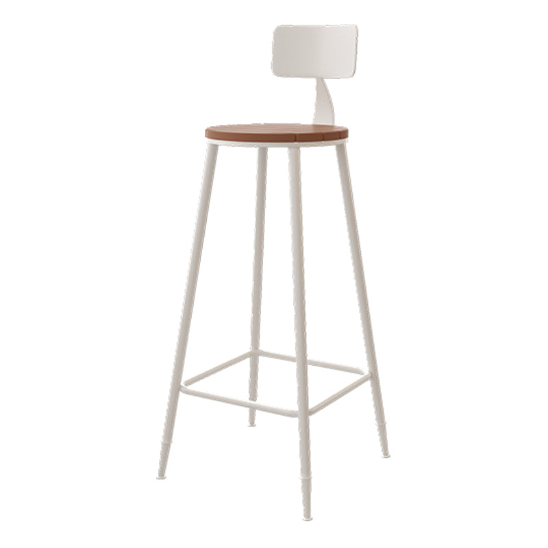 Metal Indoor/ Outdoor Counter Stools Modern Round Armless Bar Stool