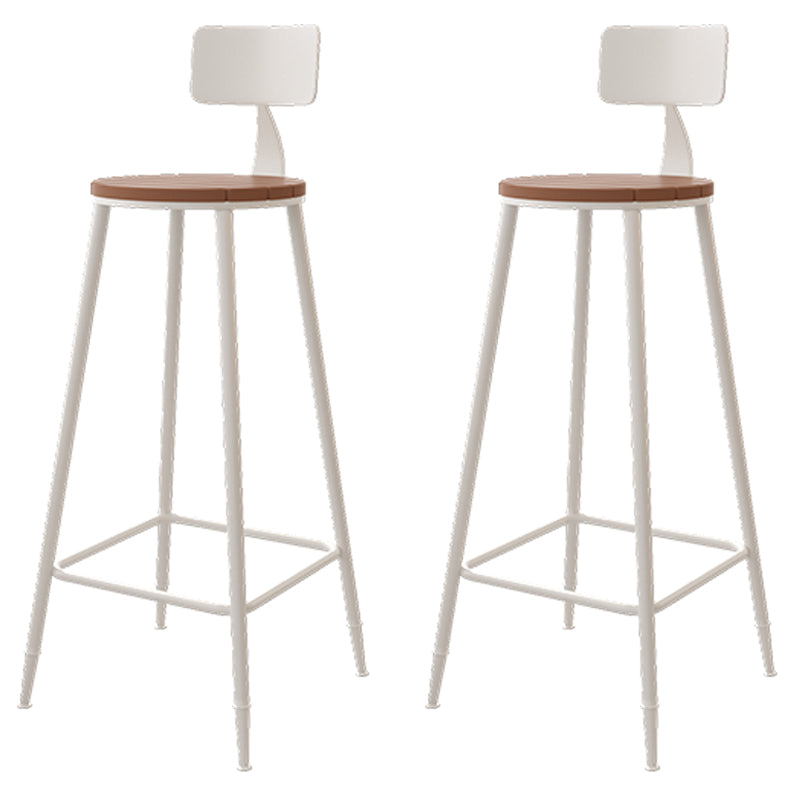 Metal Indoor/ Outdoor Counter Stools Modern Round Armless Bar Stool