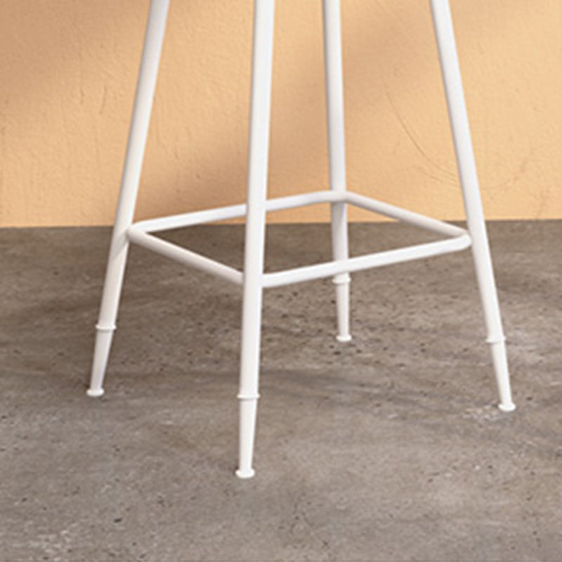 Metal Indoor/ Outdoor Counter Stools Modern Round Armless Bar Stool