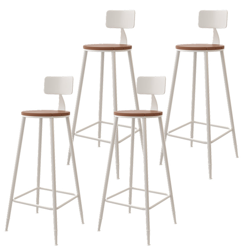 Metal Indoor/ Outdoor Counter Stools Modern Round Armless Bar Stool
