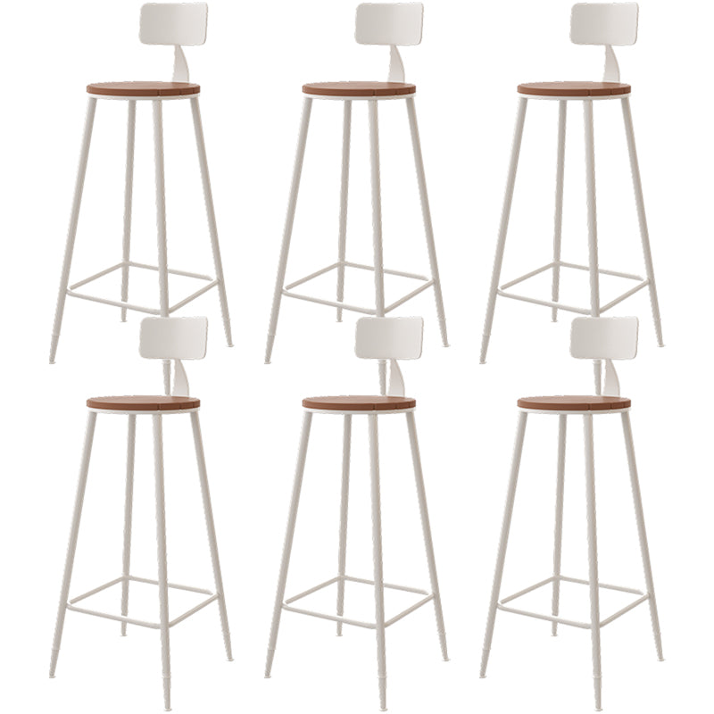 Metal Indoor/ Outdoor Counter Stools Modern Round Armless Bar Stool