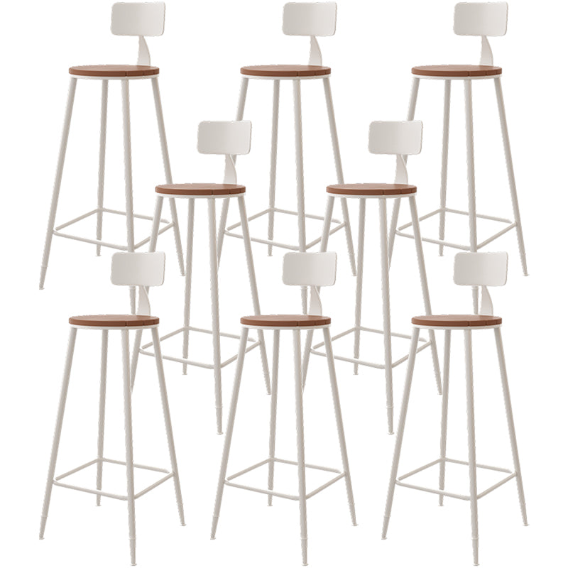 Metal Indoor/ Outdoor Counter Stools Modern Round Armless Bar Stool