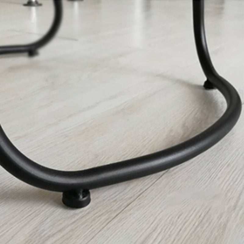 Contemporary Solid Wood Counter Stool Saddle Seat Bar Stool with Footrest