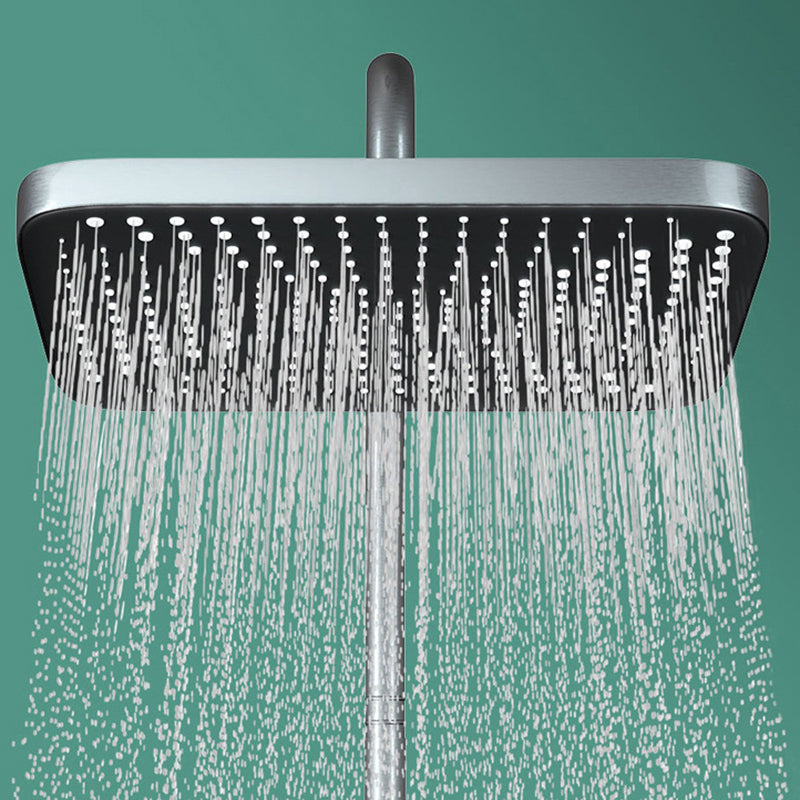 Modern Adjustable Water Flow Shower Faucet Square Shower Hose Shower System on Wall