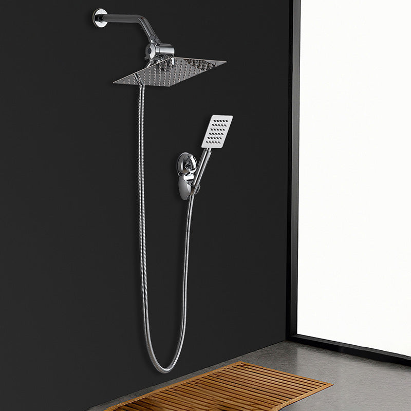 Square Metal Dual Shower Heads Modern Shower with Shower Hose