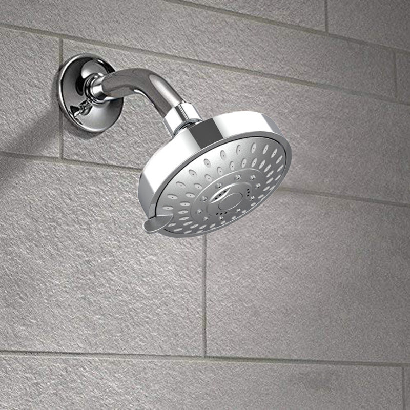 Wall Mounted Metal Shower Head Modern Round Fixed Shower Head