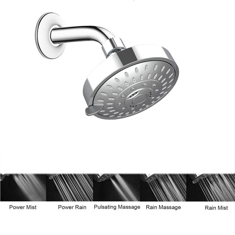 Wall Mounted Metal Shower Head Modern Round Fixed Shower Head