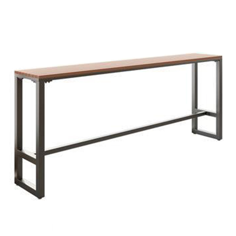 Modern 41.3"H Bar Table Rectangular Wooden Top Table for Bar
