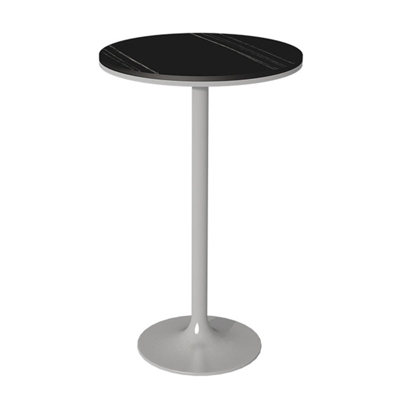 Glam Pub Table Round Pedestal Bar Table for Indoor and Breakroom