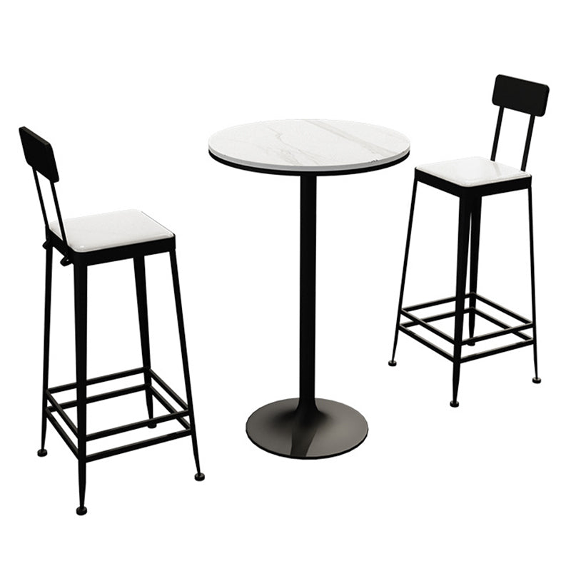 Glam Pub Table Round Pedestal Bar Table for Indoor and Breakroom