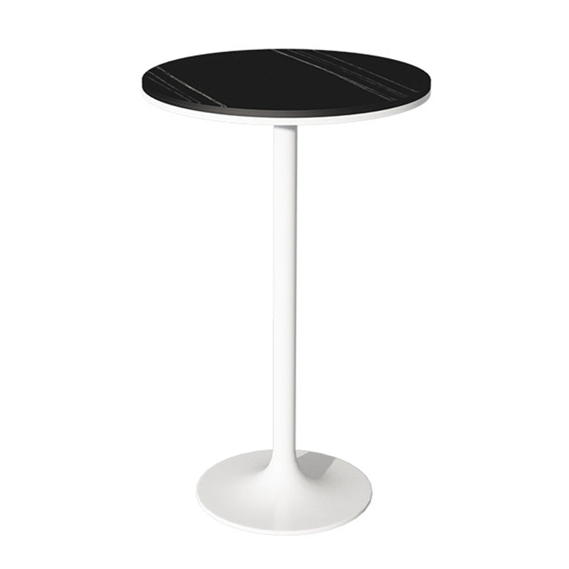 Glam Pub Table Round Pedestal Bar Table for Indoor and Breakroom