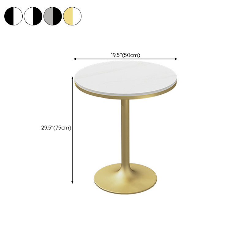 Glam Pub Table Round Pedestal Bar Table for Indoor and Breakroom