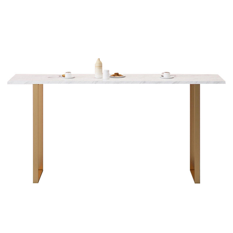 Glam Pub Table Rectangle Bar Height Bar Table for Cafe and Breakroom