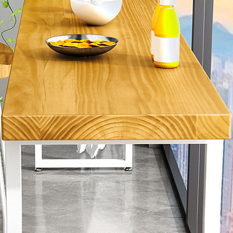 Rectangle Bar Table Bar Height Contemporary Solid Wood Pub Table for Indoor