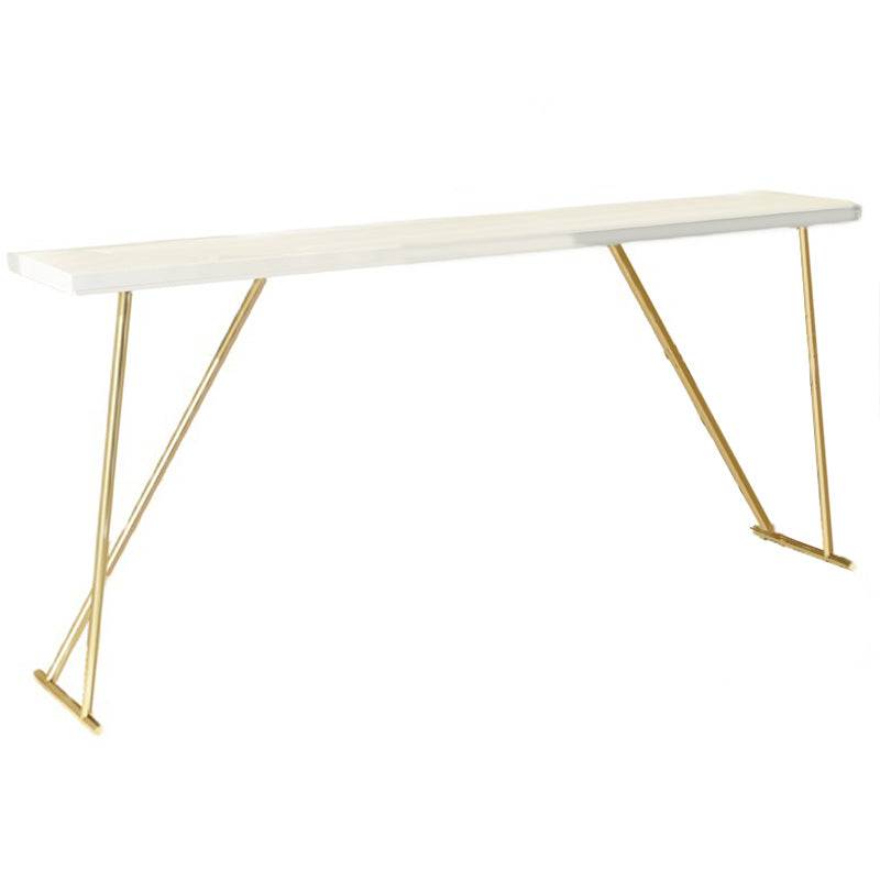 Glam Bar-height Table with Gold Base 41.3-inch Height Table Top Bar Table