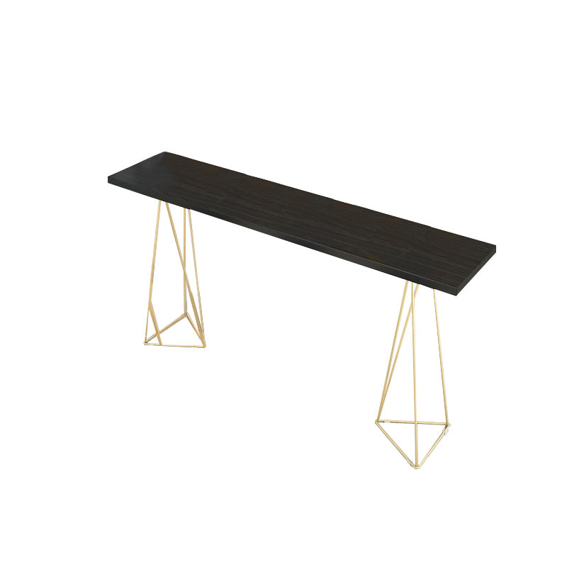 Glam Bar-height Table with Metal Base 41.3-inch Height Table Top Bar Table for Patio