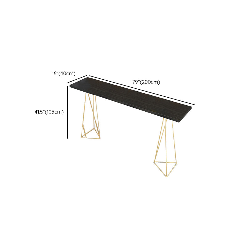 Glam Bar-height Table with Metal Base 41.3-inch Height Table Top Bar Table for Patio